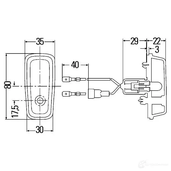 Дополнительный индикатор HELLA 2bm003548047 021321 E1 32789 14552 изображение 1