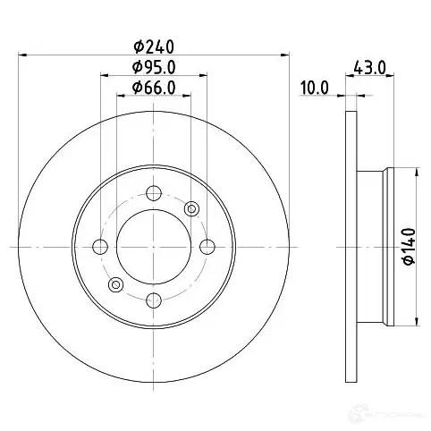 Тормозной диск HELLA GCADKM 54 525 31902 8DD 355 113-361