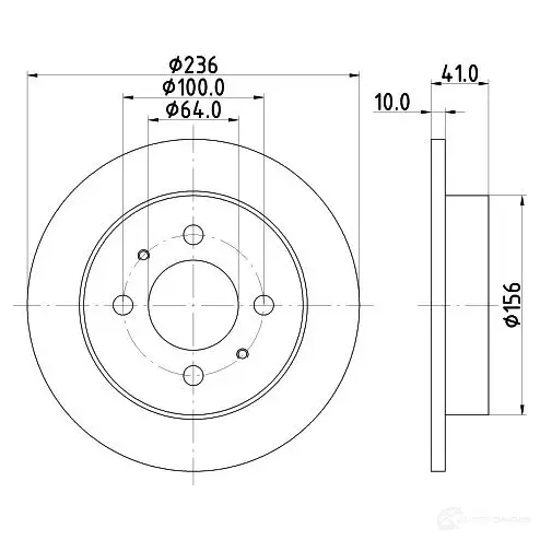 Тормозной диск HELLA 5428 6 31631 8DD 355 110-651 OYBCB изображение 3