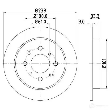 Тормозной диск HELLA 8DD 355 117-871 G9ORD 32346 5504 0 - Изображение 1