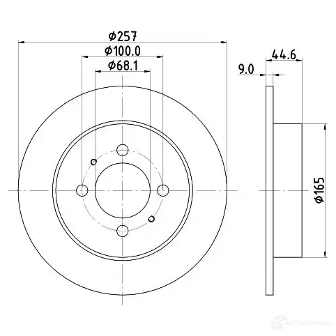 Тормозной диск HELLA 8DD 355 105-141 5 2339 31081 98Q3P изображение 0