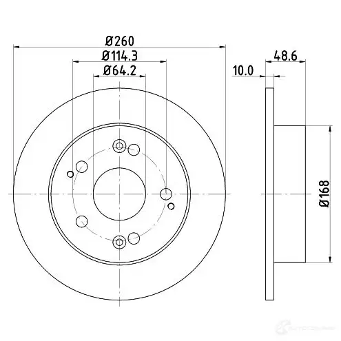 Тормозной диск HELLA 8DD 355 110-311 5 4251 31597 BBARK изображение 0