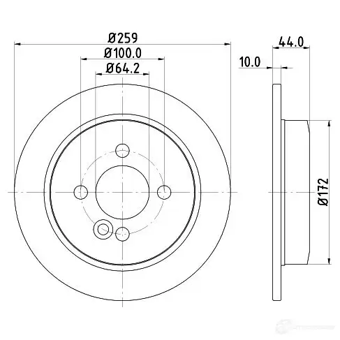 Тормозной диск HELLA 8DD 355 115-261 32090 6J7G4KU 54750 PRO изображение 0