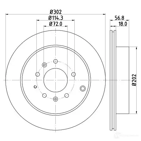 Тормозной диск HELLA 8DD 355 115-791 5480 9PRO UNTJ9U 32143 - Изображение 1
