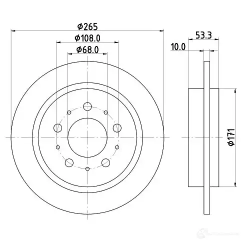 Тормозной диск HELLA 30793 5400 7 XOUPS 8dd355102261 - Изображение 1