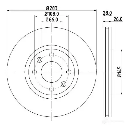 Тормозной диск HELLA 31072 8DD 355 105-051 525 18PRO 26DFZ1