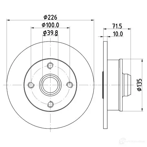 Тормозной диск HELLA 8DD 355 113-461 5454 2PRO 31912 SR0BX - Изображение 1