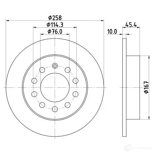 Тормозной диск HELLA ESJHO 32537 8dd355120201 55278P RO изображение 3