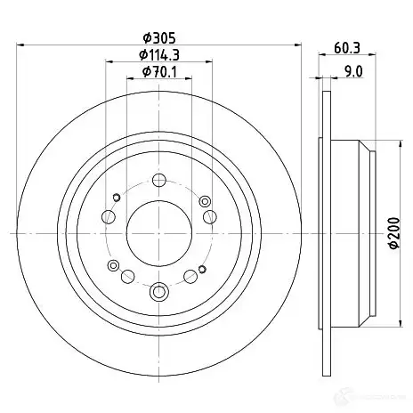 Тормозной диск HELLA 22BWI7P 32174 8DD 355 116-111 54 951 изображение 0