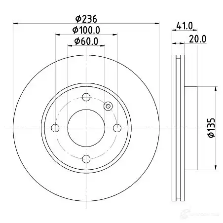 Тормозной диск HELLA 55 787PRO 32792 ZNWMNT 8DD 355 123-121 изображение 0