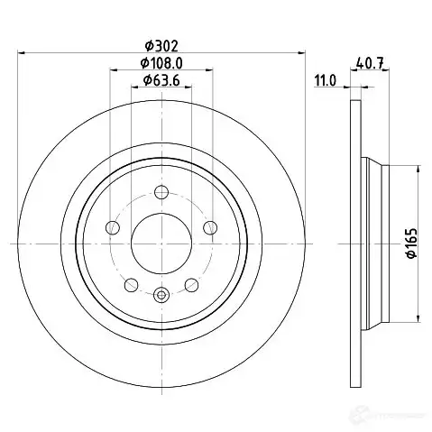 Тормозной диск HELLA 8DD 355 120-371 Z4T1U2M 5462 9PRO 32552 - Изображение 1