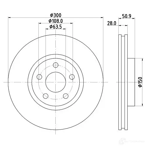 Тормозной диск HELLA 8DD 355 125-511 5583 1PRO_HC 432TYX 1424983037 изображение 0