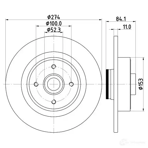 Тормозной диск HELLA 32246 5 5232 8dd355116861 RG8EHY изображение 0