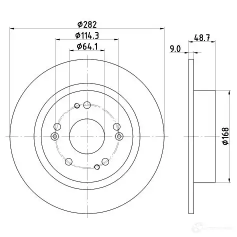 Тормозной диск HELLA 1437480465 8DD 355 131-931 LR7 R7 изображение 3