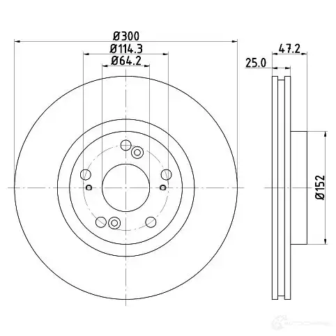 Тормозной диск HELLA 8DD 355 118-701 54409P RO 32427 JL1Z1D - Изображение 1