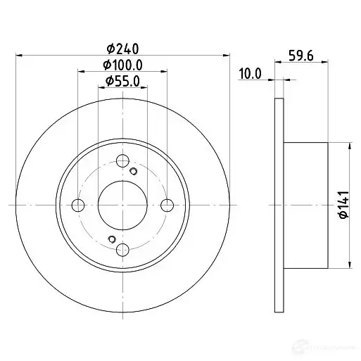 Тормозной диск HELLA 8dd355112891 31855 54 481 O5NK3 изображение 2