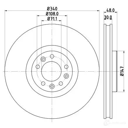 Тормозной диск HELLA 8DD 355 119-651 3WKVEK 5556 0PRO 32520 изображение 0