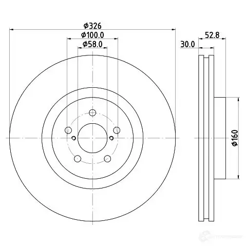 Тормозной диск HELLA 8DD 355 114-651 5467 9 32030 YX09C - Изображение 1