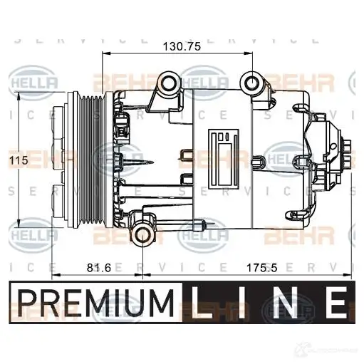 Тормозной диск HELLA 55428 PRO 8dd355118551 2YH2VE8 32412 - Изображение 1