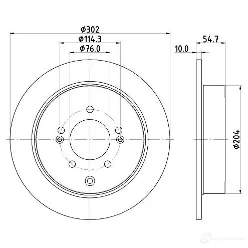 Тормозной диск HELLA H WQ41L 1437478609 8DD 355 126-911 изображение 0