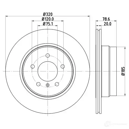 Тормозной диск HELLA 31965 546 11PRO 8DD 355 114-001 JY8IADL - Изображение 1