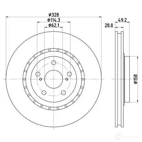 Тормозной диск HELLA 8dd355120051 1193338309 5 5594 G572L изображение 0