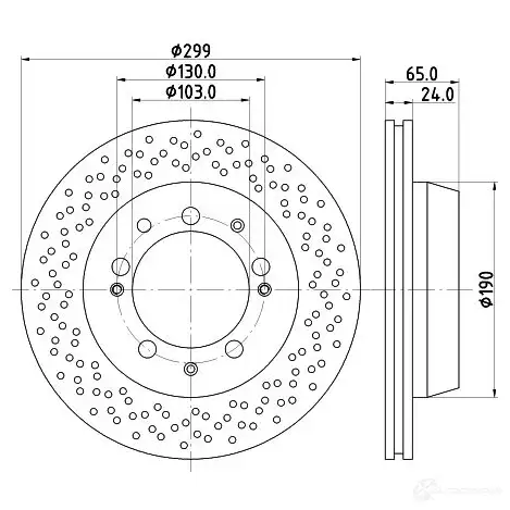 Тормозной диск HELLA 32Y5H 8DD 355 104-751 31042 502 10 изображение 3