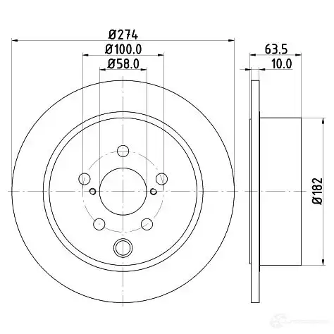 Тормозной диск HELLA RDQ8N25 32549 55620PR O 8DD 355 120-341 - Изображение 1