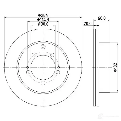Тормозной барабан HELLA 33275 8dt355300521 6125 8 MLIZX
