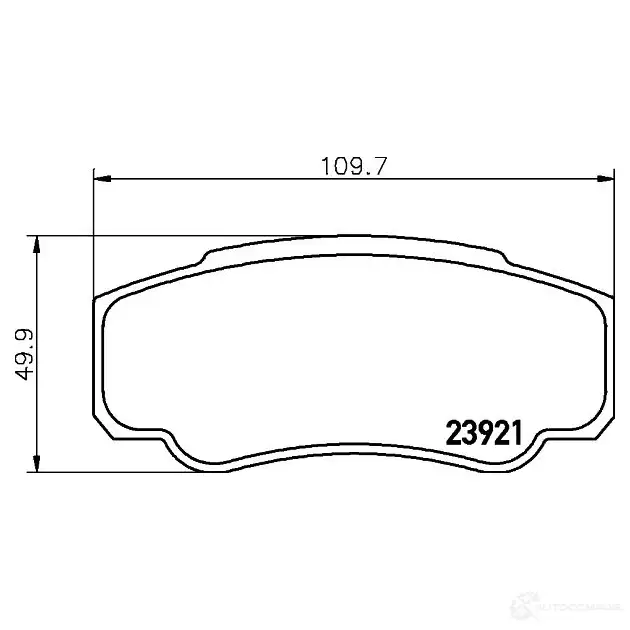 Тормозные колодки дисковые, комплект HELLA 29041 T1356 8DB 355 010-411 2392 1 - Изображение 1
