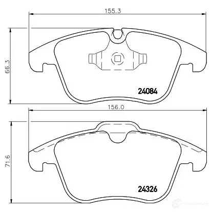 Тормозные колодки дисковые, комплект HELLA 8DB 355 013-621 2408 4 29340 24124 изображение 3