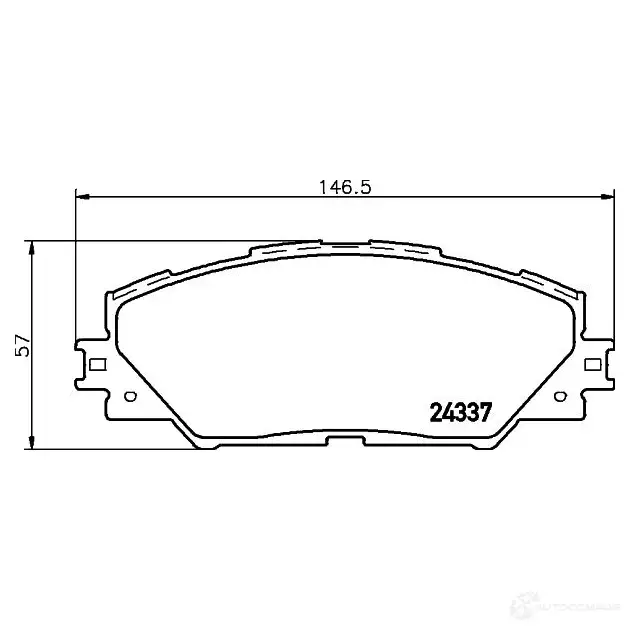Тормозные колодки, комплект HELLA 8331D1211 2433 7 28718 8db355006871 - Изображение 1