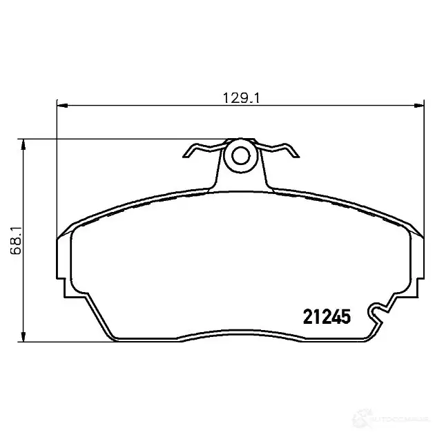 Тормозные колодки дисковые, комплект HELLA 8DB 355 011-781 21 245 29164 7294D405 - Изображение 1