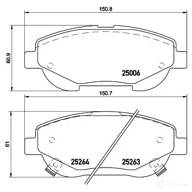 Тормозные колодки дисковые, комплект HELLA 249 47 24948 8DB 355 015-691 29545 - Изображение 1