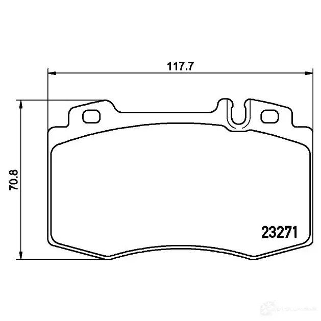Тормозные колодки дисковые, комплект HELLA 23 271 7723D847 28881 8DB 355 008-691 - Изображение 1