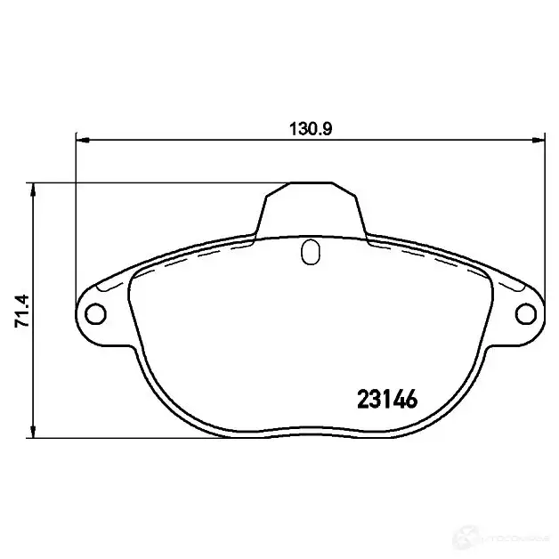 Тормозные колодки, комплект HELLA 23147 29896 231 46 8db355019281 изображение 0