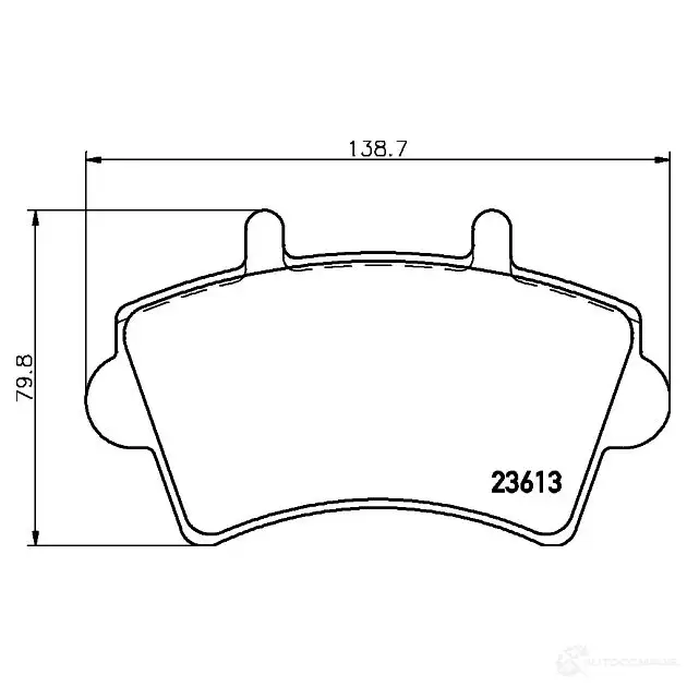 Тормозные колодки дисковые, комплект HELLA 2361 3 29004 T1310 8DB 355 010-021 - Изображение 1
