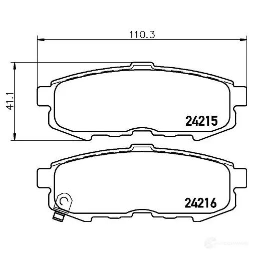 Тормозные колодки дисковые, комплект HELLA 8DB 355 012-021 24216 29186 242 15 - Изображение 1