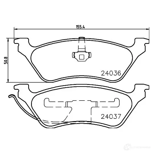 Тормозные колодки дисковые, комплект HELLA 30201 24037 2403 6 8DB 355 023-111 изображение 0