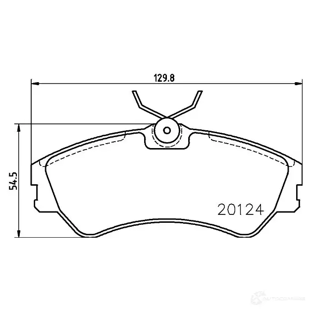 Тормозные колодки дисковые, комплект HELLA 2 0124 8657D1457 8DB 355 017-881 29761 изображение 0