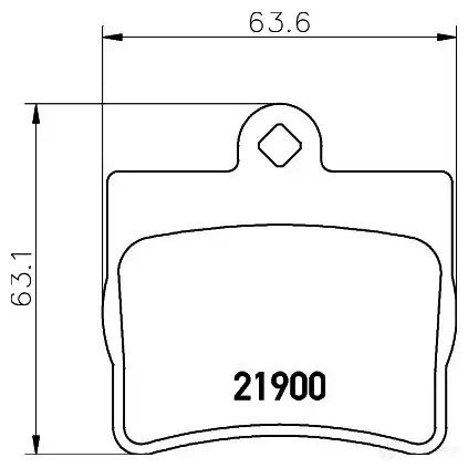 Тормозные колодки дисковые, комплект HELLA 2 1900 7608D739 8DB 355 008-311 28850 изображение 0