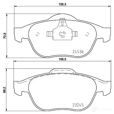 Тормозные колодки дисковые, комплект HELLA 29303 23 245 24536 8DB 355 013-241 изображение 3
