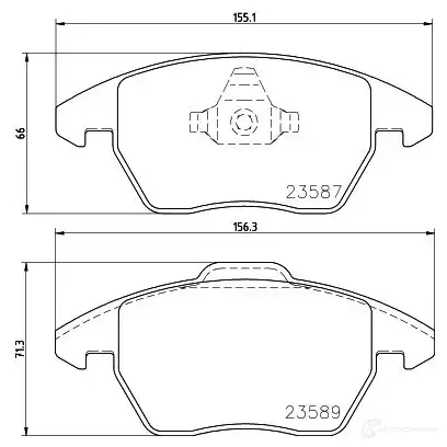 Тормозные колодки, комплект HELLA 23589 8db355014511 2358 7 29428 - Изображение 1
