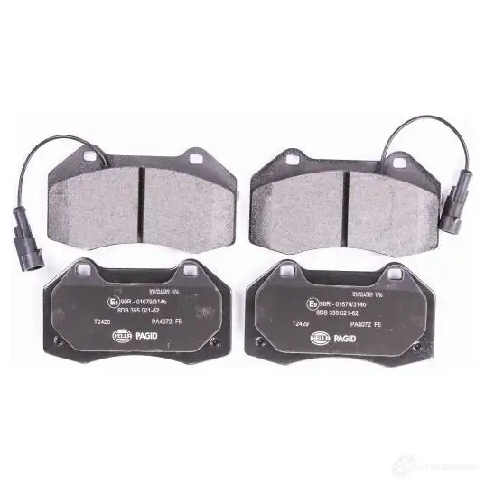 Тормозные колодки дисковые, комплект HELLA 24687 30106 8DB 355 021-621 2 4162 изображение 1