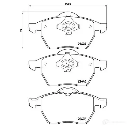 Тормозные колодки дисковые, комплект HELLA 28810 8DB 355 007-881 21624 2 0676 изображение 0