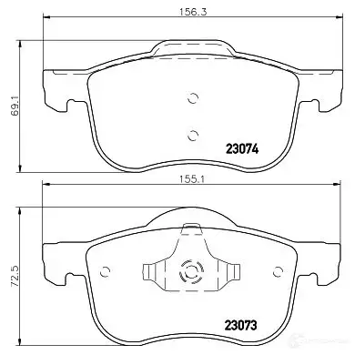 Тормозные колодки, комплект HELLA 28892 23 073 23074 8db355008851 изображение 0