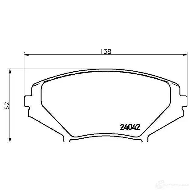 Тормозные колодки, комплект HELLA 2404 2 7913D1009 8db355010881 29082 изображение 0