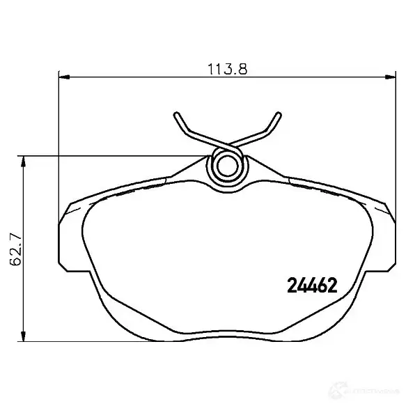 Тормозные колодки, комплект HELLA 8db355012881 2 4462 T1652 29267 - Изображение 1