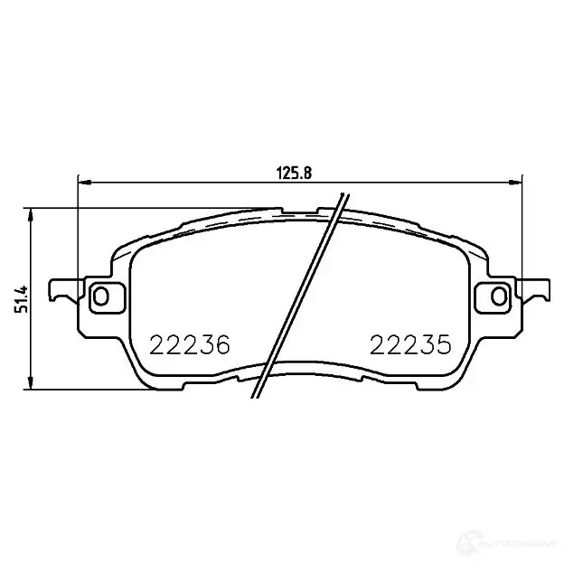 Тормозные колодки дисковые, комплект HELLA 1193335319 22 235 22236 8DB 355 024-721 - Изображение 1