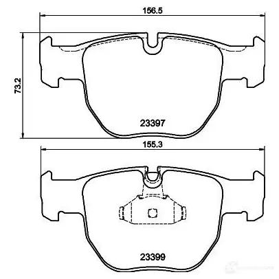 Тормозные колодки, комплект HELLA 8db355009301 233 97 23399 28932 изображение 0